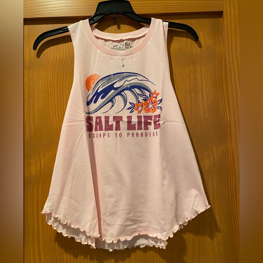 Salt Life Girl’s Pink Escape To Paradise Tank Top NWT Size L